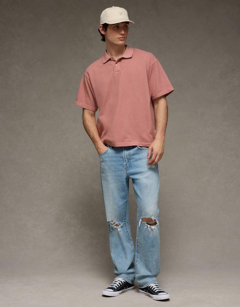 American Eagle AE Boxy Polo Shirt - Image 1